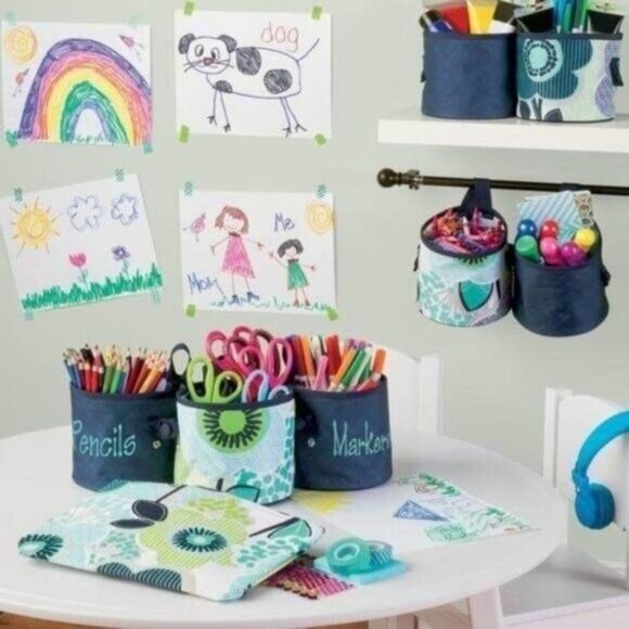 31 thirty one gifts oh snap bin Navy Cross Pop New with Tags Clean smoke - Picture 2 of 10